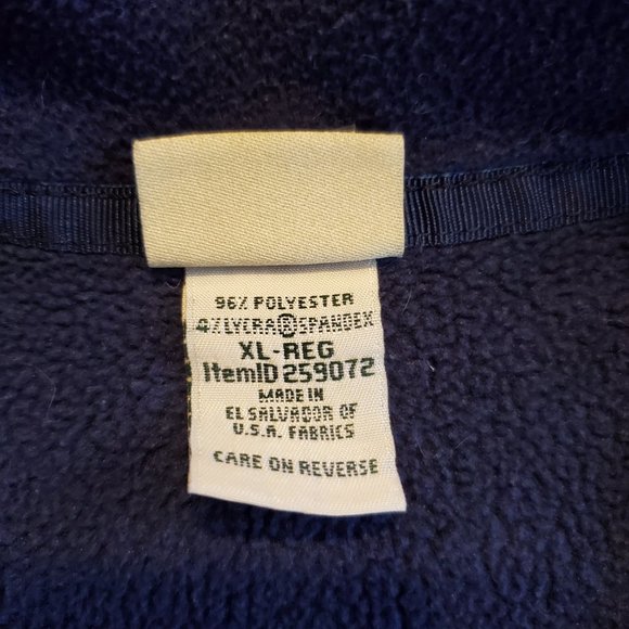 Vintage L.L. Bean Polartec Full Zip Navy Blue Fleece Jacket Women's XL - Picture 3 of 5